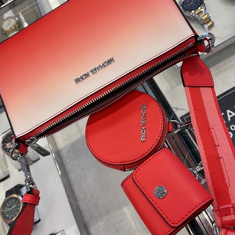 Michael Kors Jet Set Travel Tech Attached with Adjustable Coral Reef Crossbody - Picture 13 of 16